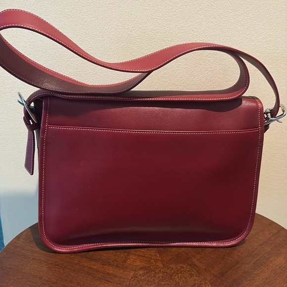 Coach Legacy vintage Duffel Bag smooth leather Red Silvertone HW. Excellent - Picture 6 of 17